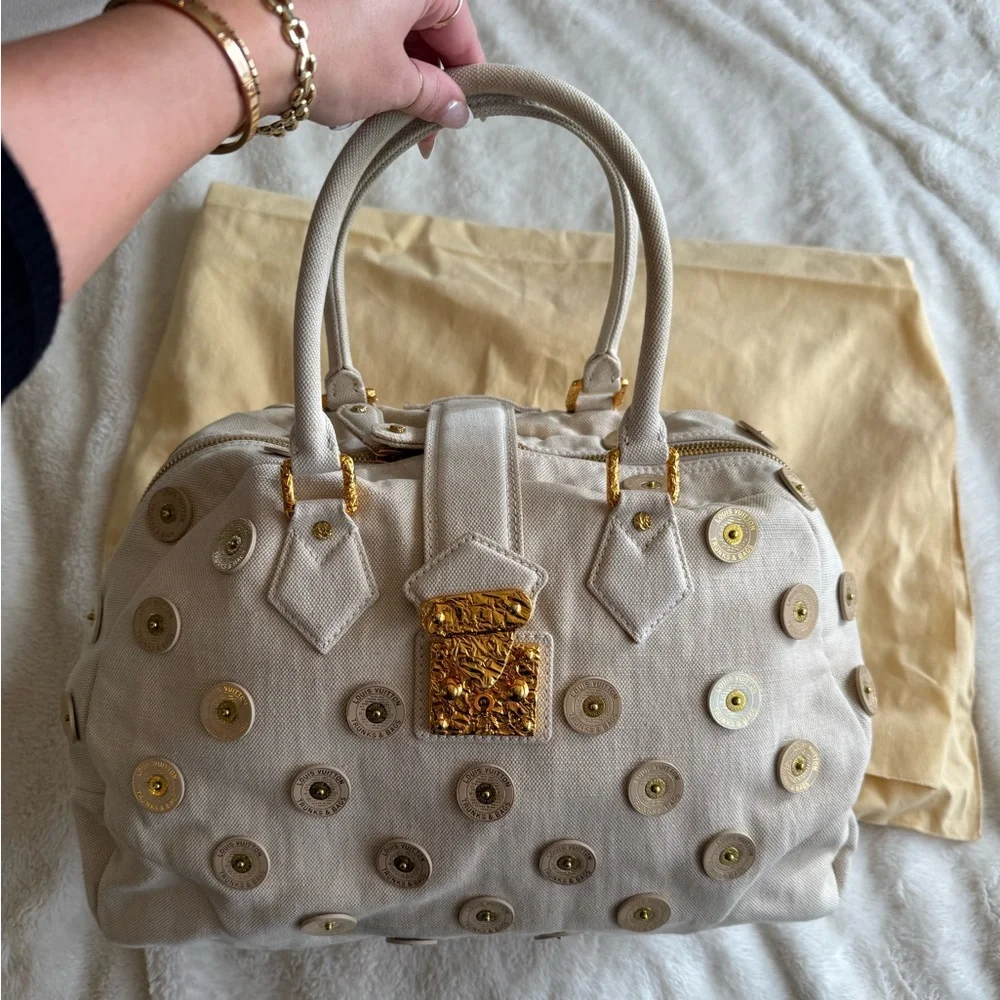 Louis Vuitton BOWLY‎ POLKA DOT PANAMA BAG